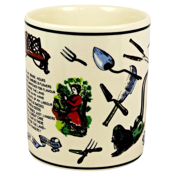 Paul Cardew Mug God Bless the Gardener England Vintage Whimsical Ceramic - Picture 4 of 6